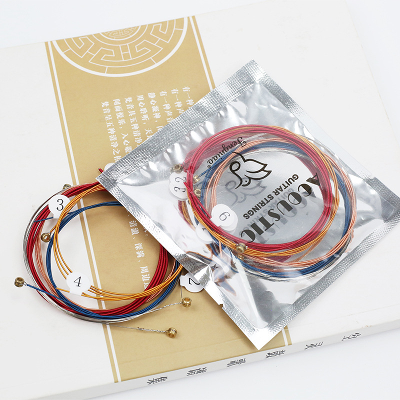 Picture of Folk Color String Folk Guitar Steel String Acoustic Guitar Set String Packaging String CA60 [Factory Outlet]]