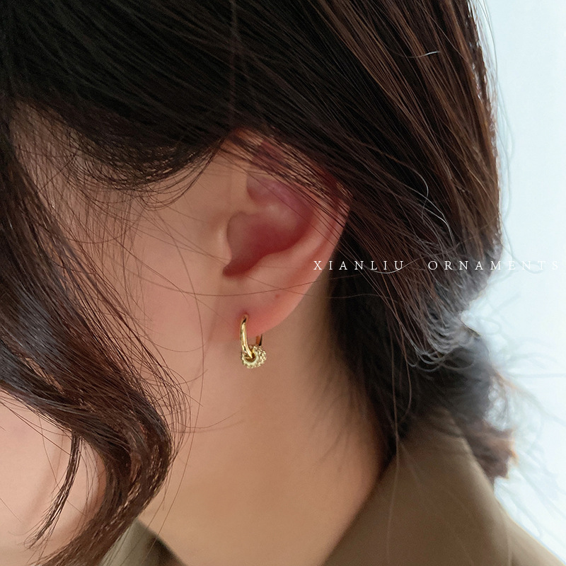 Picture of Exquisite and High-End Earrings 2025 New Trendy Zircon Circle Earrings Korean Elegant Popular Earrings for Women