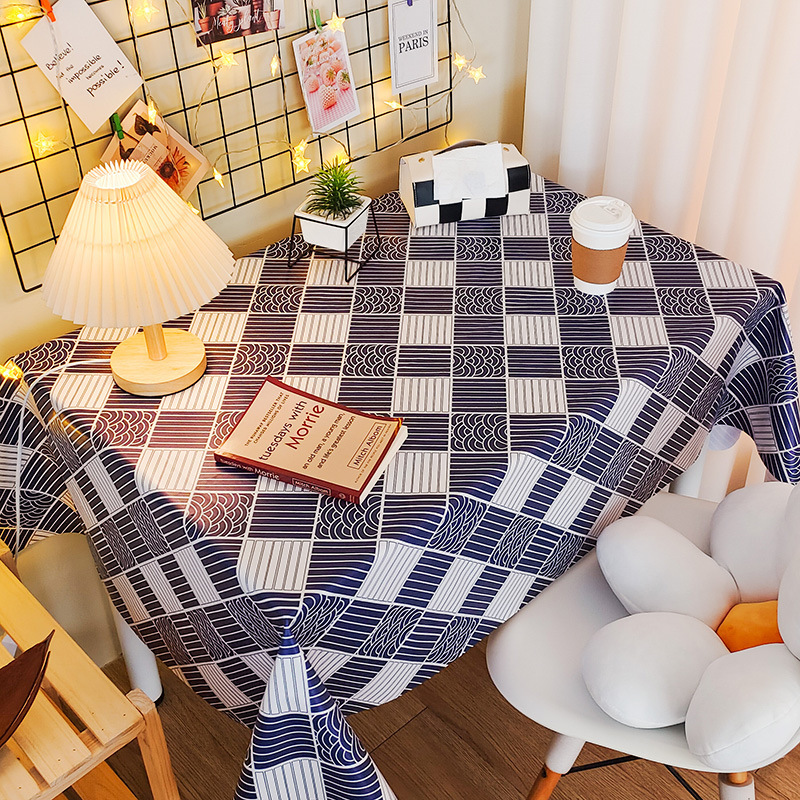 Picture of Tablecloth Waterproof and Oil-proof PVC Coffee Table Table Mat Dining Table Tablecloth Picnic Stall Student Desk Dormitory Decorative Cloth