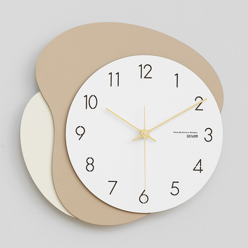 Picture of Wozoom No Punching Home Fashion Clock Modern Simple Popular Clock Living Room Creative Accessible Luxury Wall Clock