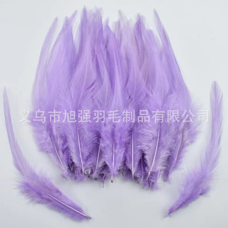 Picture of Feather wholesale sharp feather color chicken feather big white tip diy dream catcher handmade crafts earrings clothing accessories