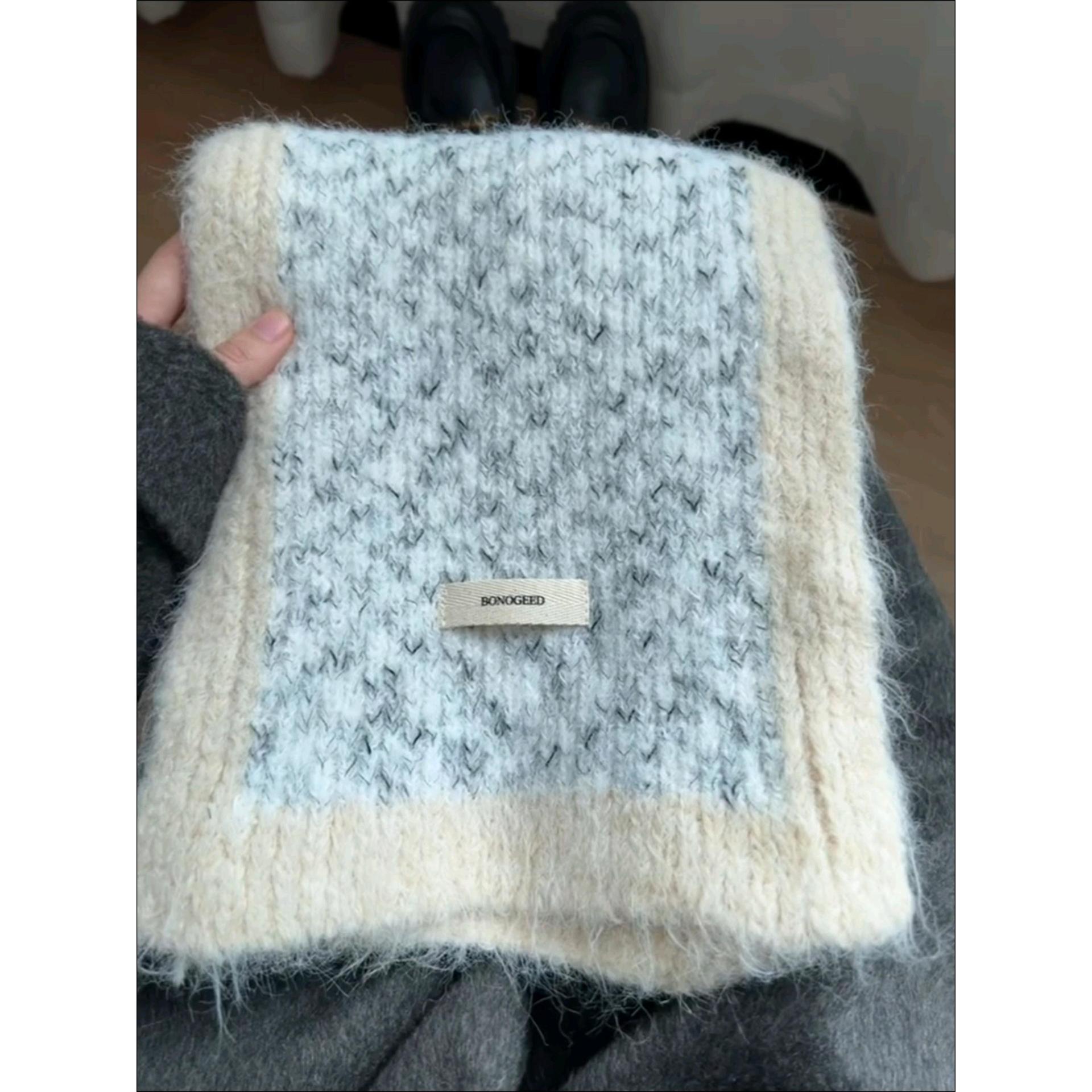 Picture of Small Sweet Potato Blogger recommend Wool Scarf Women's Winter 2024 New Korean Style All-match Atmosphere Warm Neck Protection