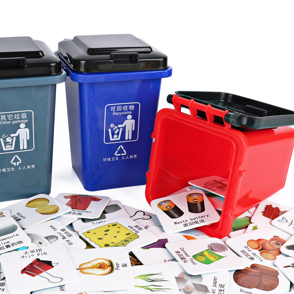 Picture of New version of garbage classification early education kindergarten teaching aids creative parent-child game trash can toys children's educational cognition