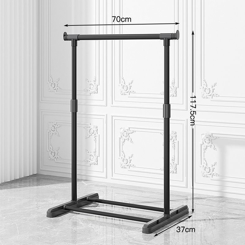 Picture of Clothes Rack, Extra Thick Floor-Standing Vertical Household Bedroom Clothes Rack, Simple Double-Row Clothes Rod with Wheels