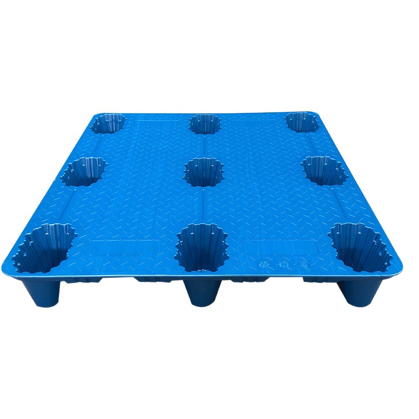 Nine-legged blow molding tray 1311 logistics turnover tray moisture-proof pallet square raw material stacking flat plastic pad