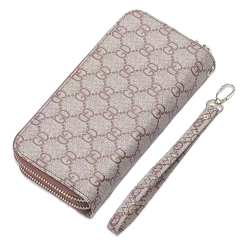 Factory wholesale women's long zipper coin purse large capacity clutch multi-card card holder simple fashion wallet