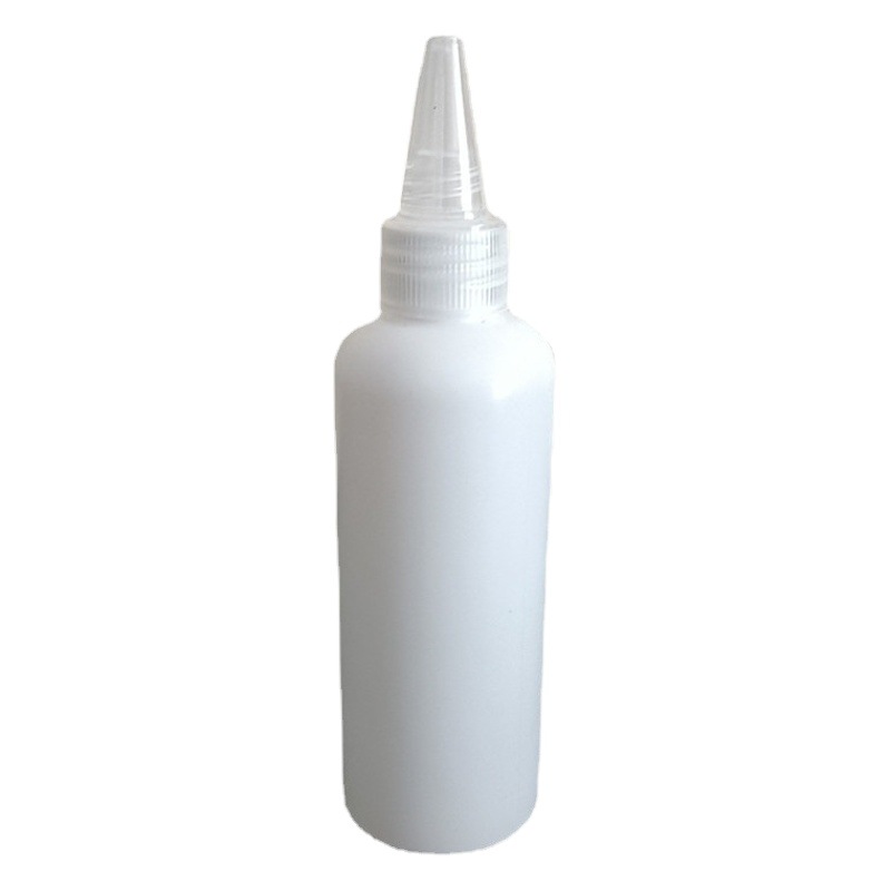 In stock 30/50/100ml pointed mouth bottle pe plastic bottle white light-proof pigment sub-bottle medicine bottle squeeze