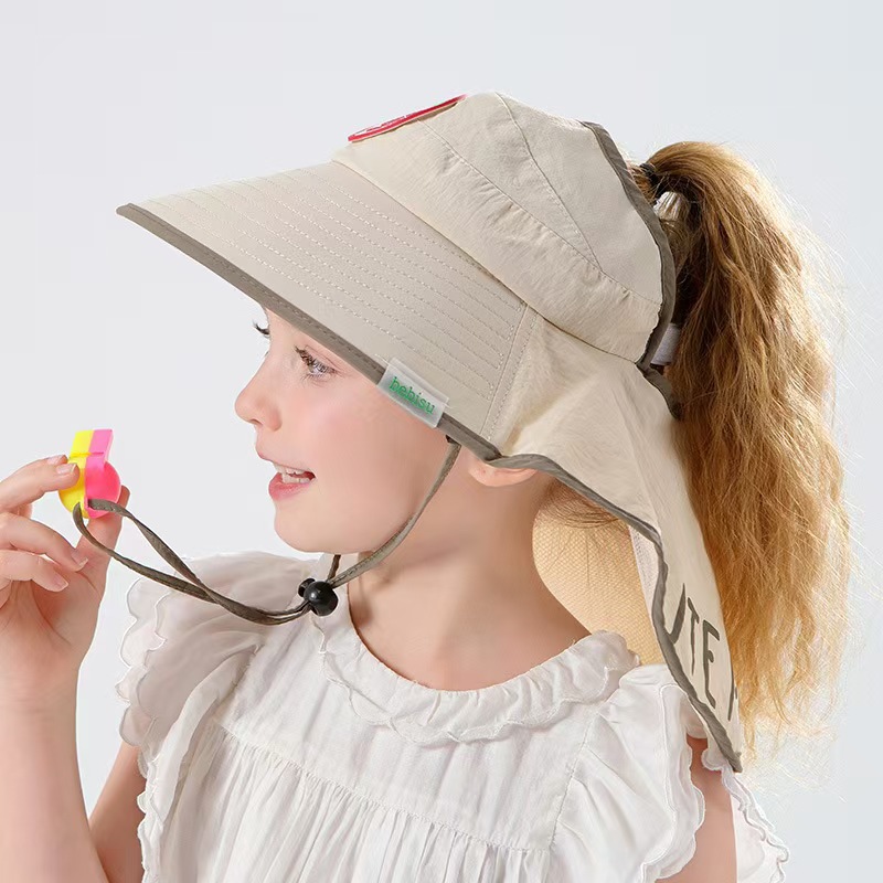 Picture of 2025 New Children's Sun Hat Sun Hat Fisherman Hat Large Brim Shawl Hat Sun Hat Summer Thin Style Men and Women