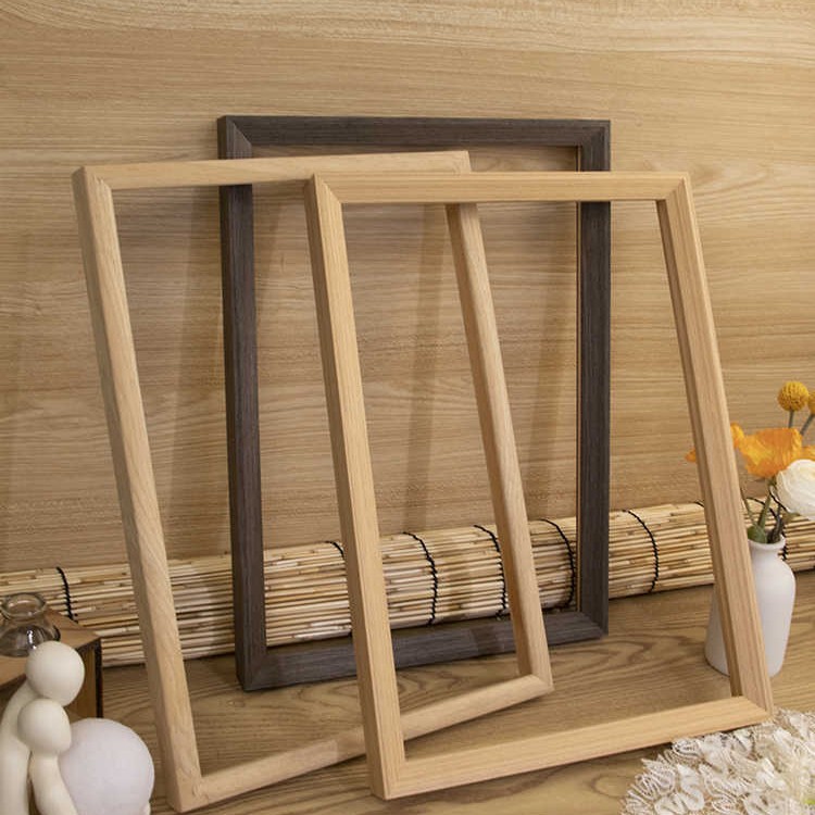 Picture of Digital Oil Painting Border Strip Outer Frame Mounted Retro Solid Wood Picture Frame Empty Frame Thin Edge Wooden Oil Picture Frame Custom