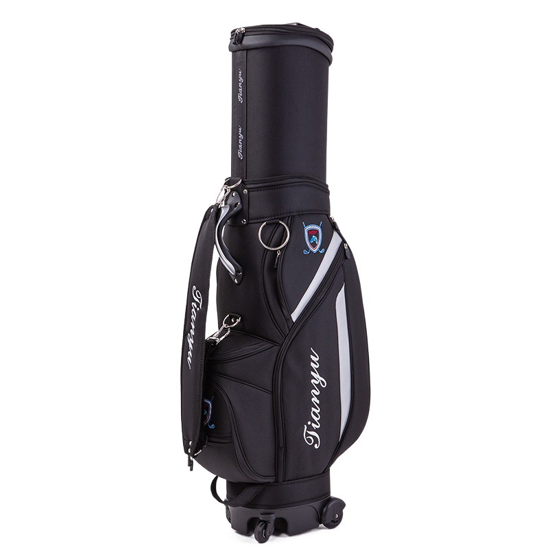 Retractable Golf Bag for Men and Women, Multifunctional Checked Bag, Aviation Club Bag, Universal Wheel with Brake Golf Bag
