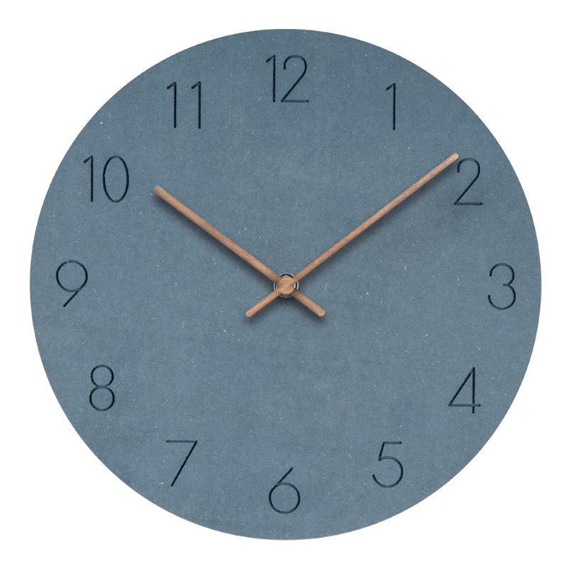 Picture of Nordic simple color wood wall clock living room clock mute quartz clock manufacturers direct batch can do diy