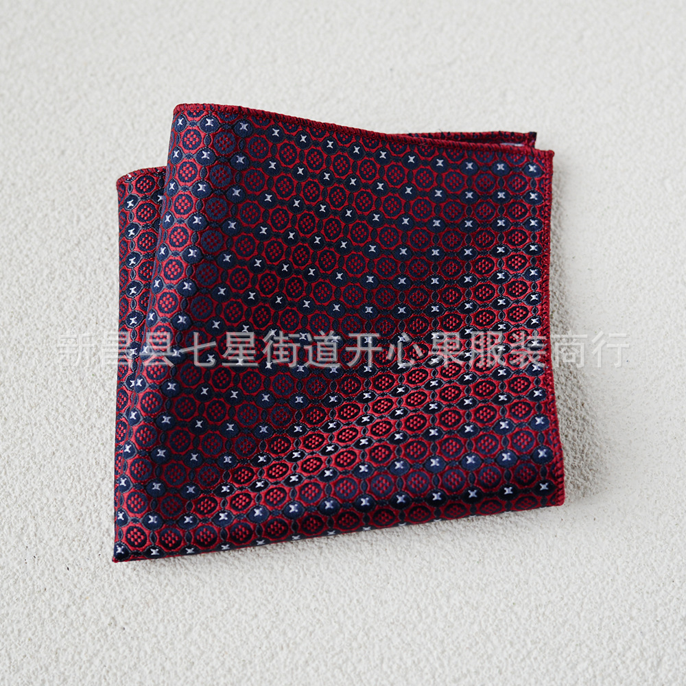 Picture of Men's suit small square scarf factory wholesale fashion polyester fashion accessories vintage embroidery pattern pocket towel men's clothing