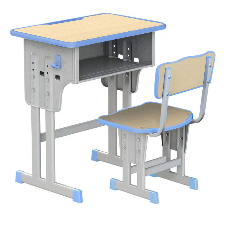 Picture of School Desk and Chair Training Desk Study Desk Children's Desk Single Training Desk Liftable Student Desk and Chair
