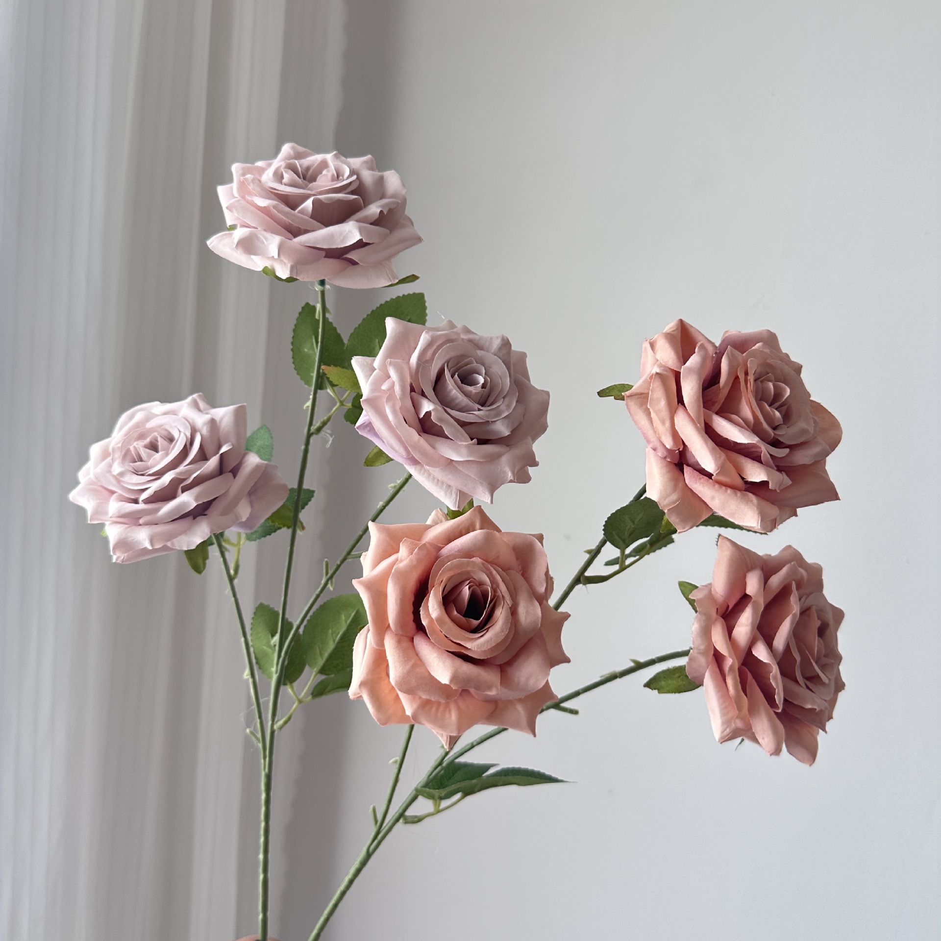 Picture of New 3-Head Diamond Rose Artificial Flower Wedding Hall Decorative Flower Artificial Flower Amazon Export Bouquet Rose Flower