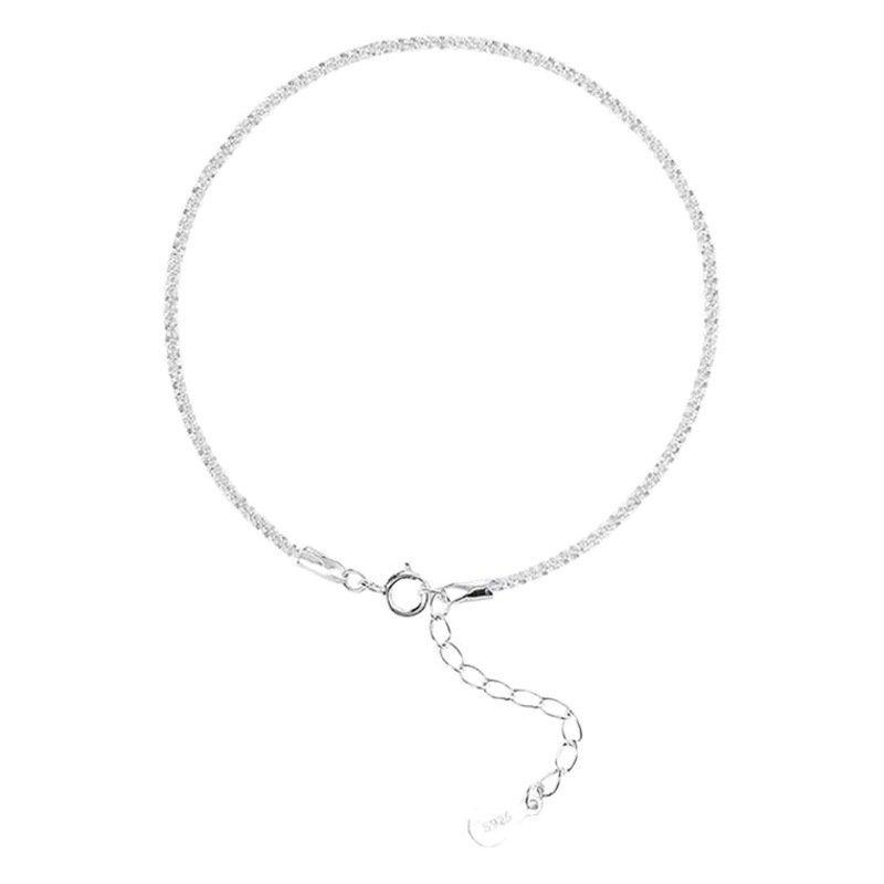 2022 new sparkling anklet women's non-fading net red ins niche design anklet high-end jewelry
