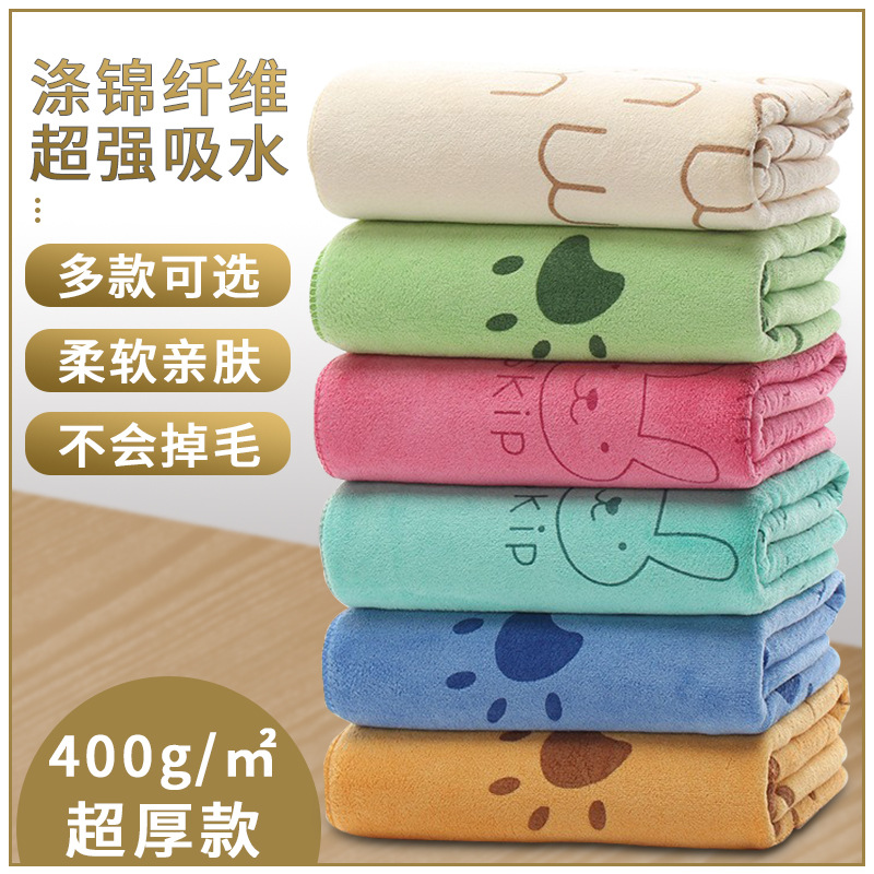 Picture of Microfiber thickened beach towel absorbent quick-drying adult large bath towel printed cartoon children's swimming bath towel wholesale