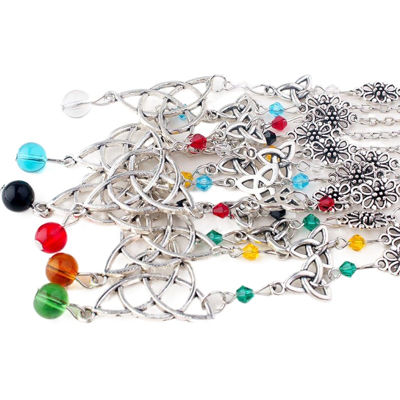 Overseas ebay Explosions European and American Gothic Magic Wizard Rune Pagan Head Chain Crystal Irish Knot Hair Accessories