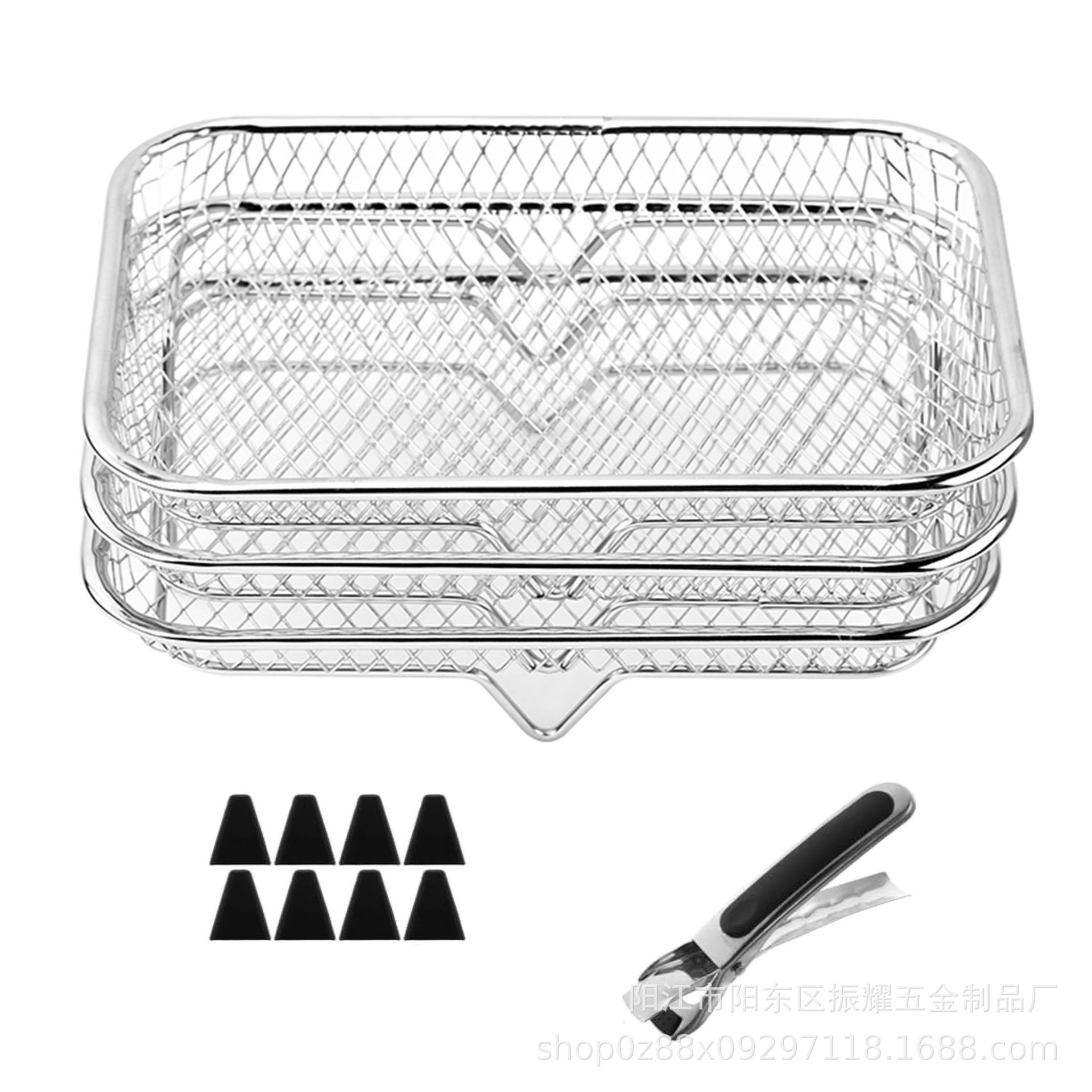 Picture of Multifunctional Air Fryer 304 Stainless Steel Edging Process Accessories Grill Steam Rack Multi-Layer Universal Kitchen Utensils