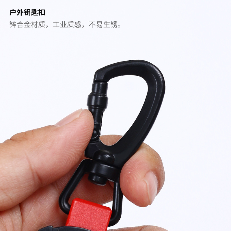 Picture of Autumn Rain Easy Pull Telescopic Buckle Wire Rope High Rebound Telescopic Keychain Hanging Ring Anti-lost Anti-theft Buckle Metal Quick Loading Ring