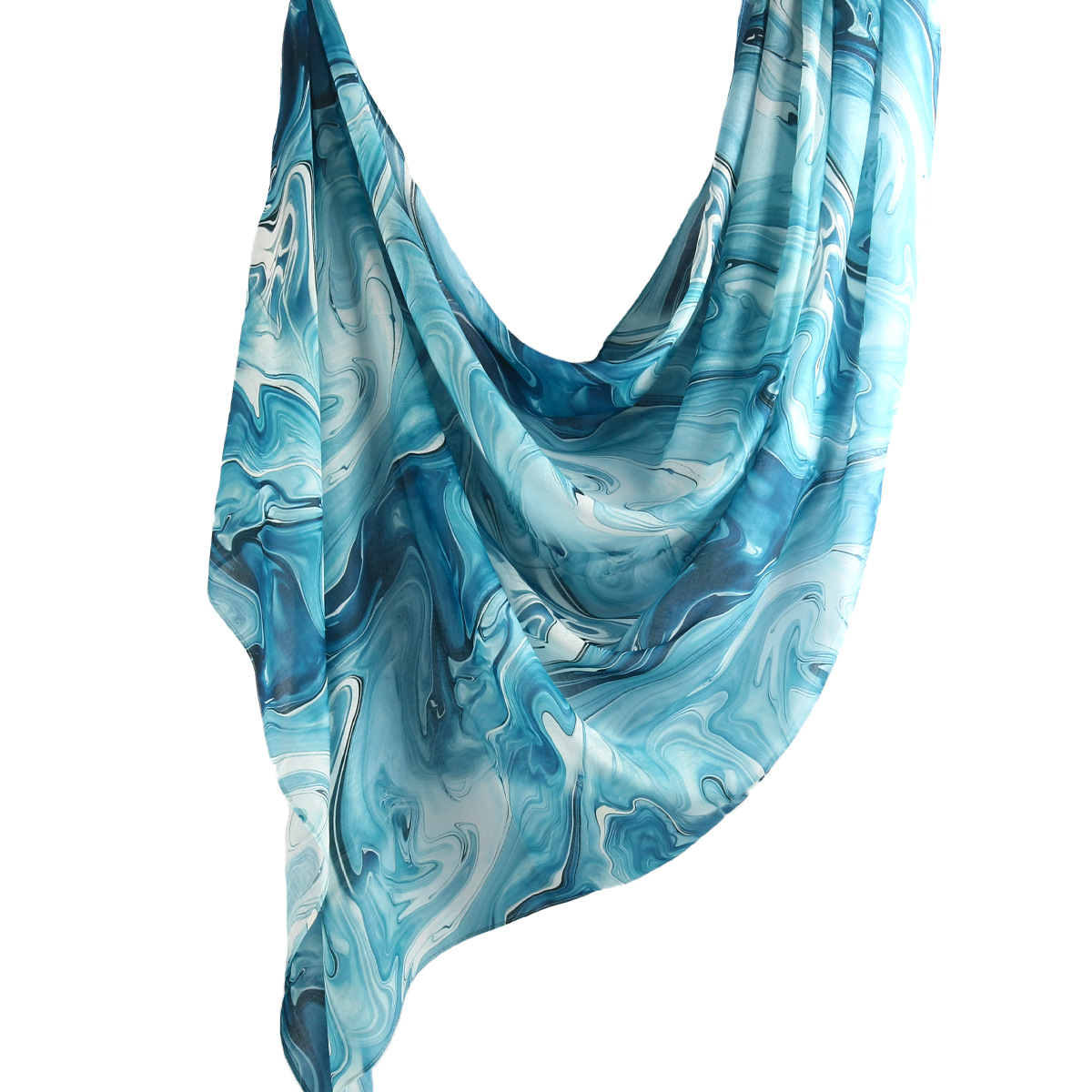 Picture of Best-Selling Watercolor Tie-Dye Cotton Scarf Arabian Satin Polyester Long Scarf Turkish Middle Eastern Scarf