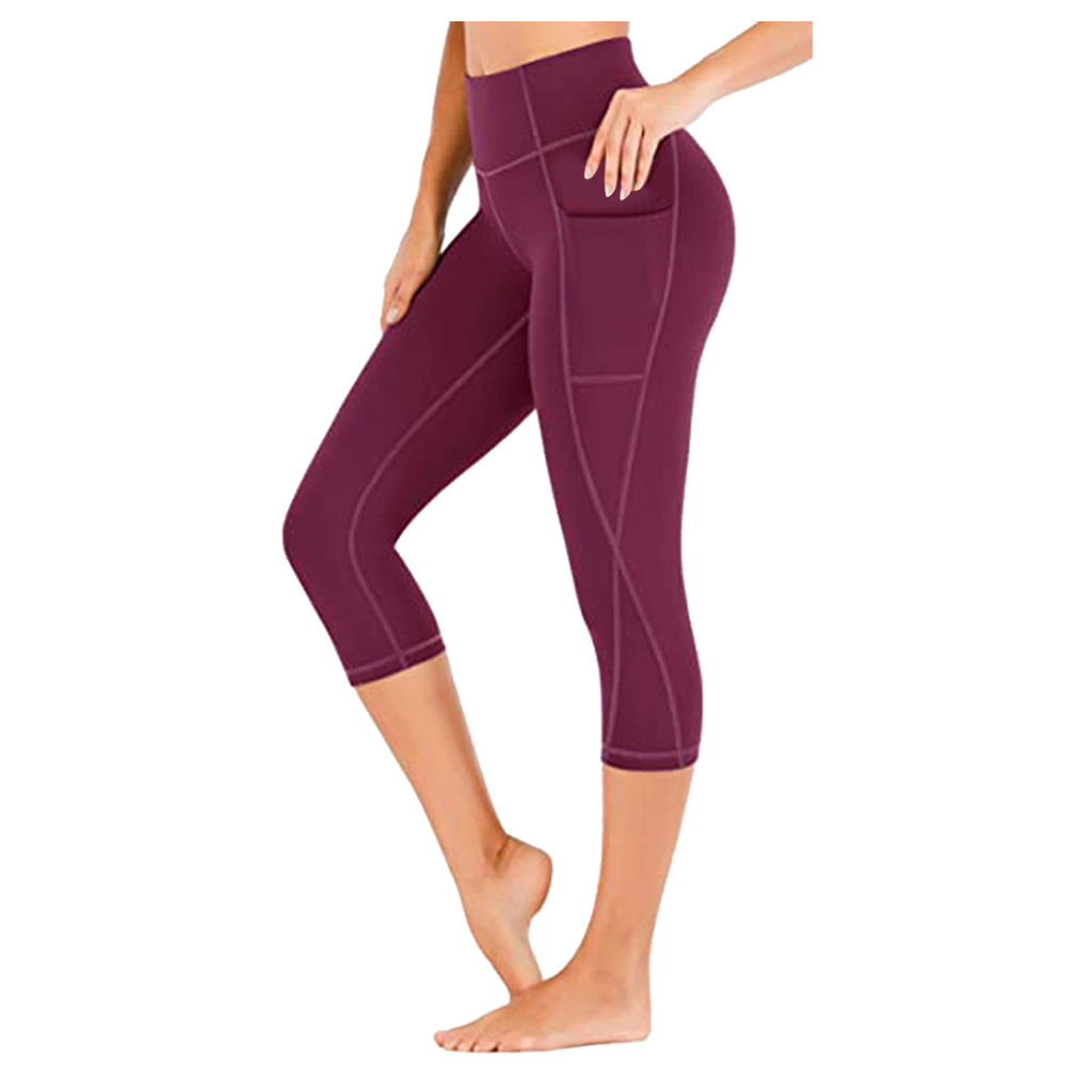 Picture of Cross-Border New Three-Quarter Pants, Multi-Color Sexy Yoga Wear Leggings, Fitness Pants, Slim Fit, Hip-Lifting, High-Waisted, Cross-Border Hot Sale