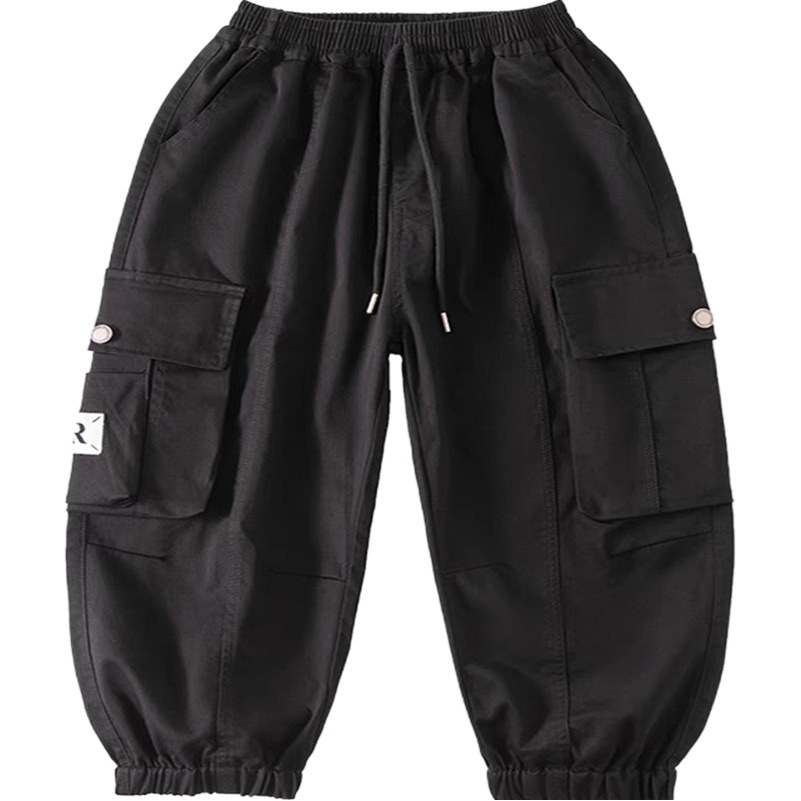 Picture of Boys' Cargo Pants Spring and Autumn 2025 New Stylish Loose Casual Pants for Older Children Autumn Long Pants