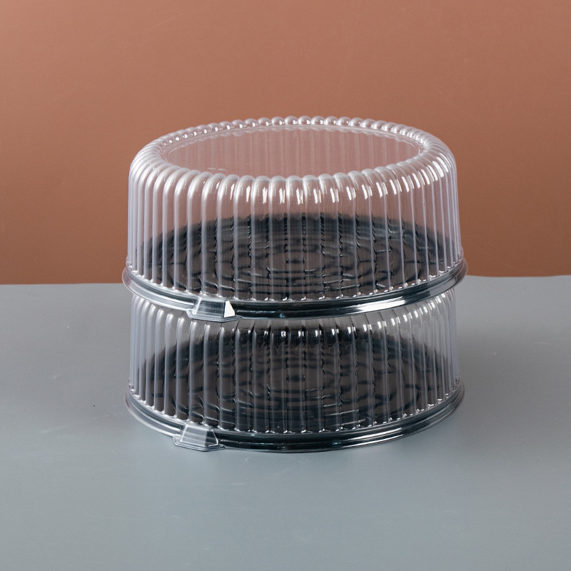 11 inch thick round cake box lasagna cheese cake transparent packaging box baking mousse disposable blister box