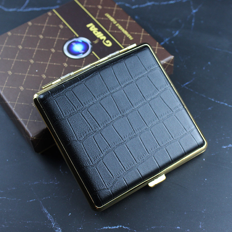 Picture of Your 20 alligator leather high-grade leather cigarette case personality cigarette case metal cigarette case manufacturers cross-border wholesale