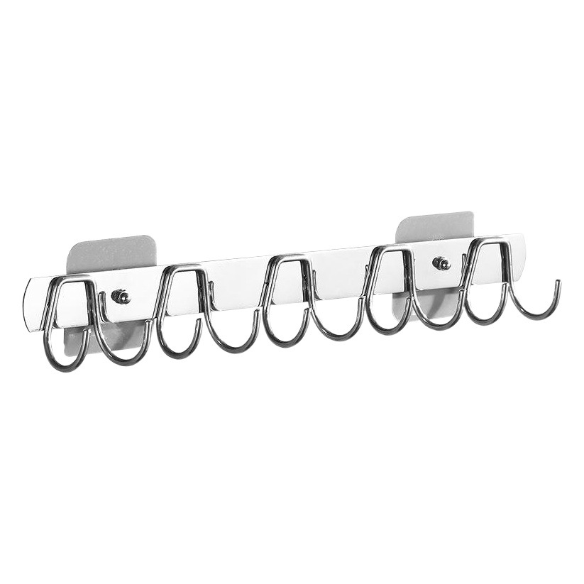 New Stainless Steel Kitchen Row Hooks, No Punching, Bathroom Towel Hooks, Coat Hooks, Kitchen Hooks, Wall Hanging Door Clothes Hooks