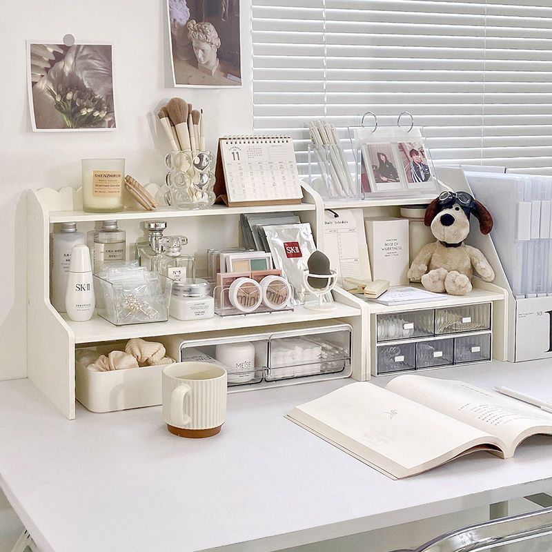 ins style desktop student shelf multi-functional desk cosmetics organizing and storage shelf dormitory stationery storage box