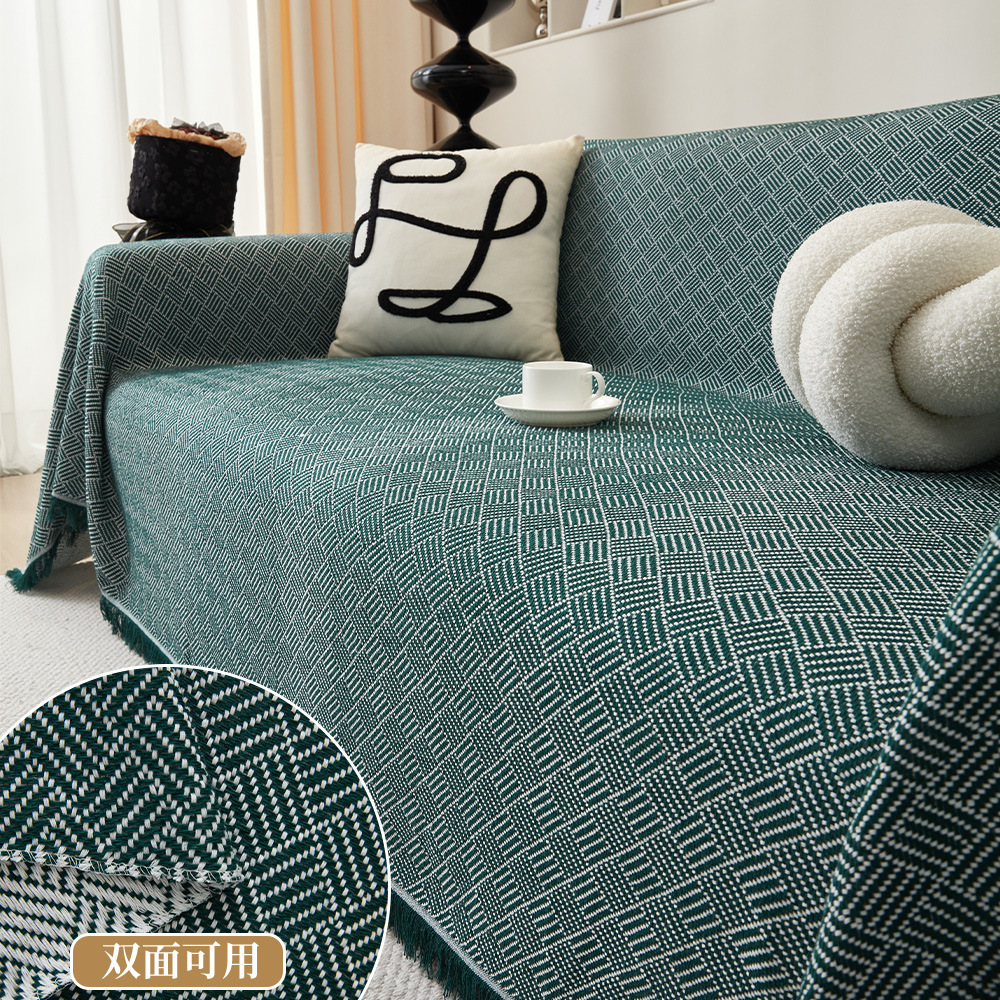 Picture of Nordic Ins Style Sofa Towel Full-cover Cloth One-piece Sofa Cushion Camping Blanket Full-cover Universal Cover Towel Sofa Cover