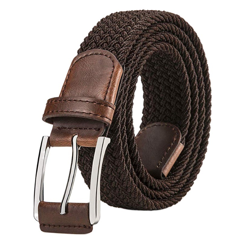 Cross-border Fashion men's casual elastic woven belt fashionable all-match breathable elastic belt pants belt in stock wholesale