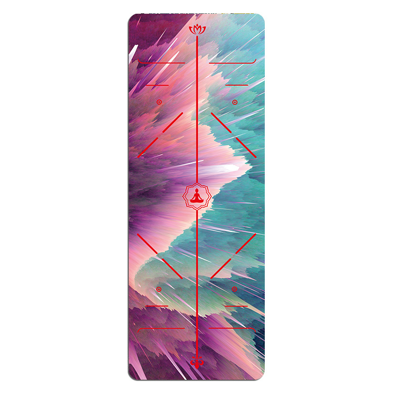 Picture of [Source Factory] Ultra-thin suede printing yoga mat rubber yoga mat foldable 1.5mm thick 5mm