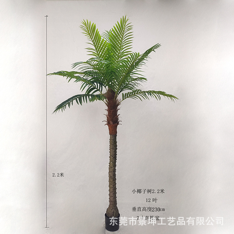 Picture of Simulation Small coconut tree simulation beautiful needle sunflower tree small palm tree indoor and outdoor green plant bonsai floor landscape decoration