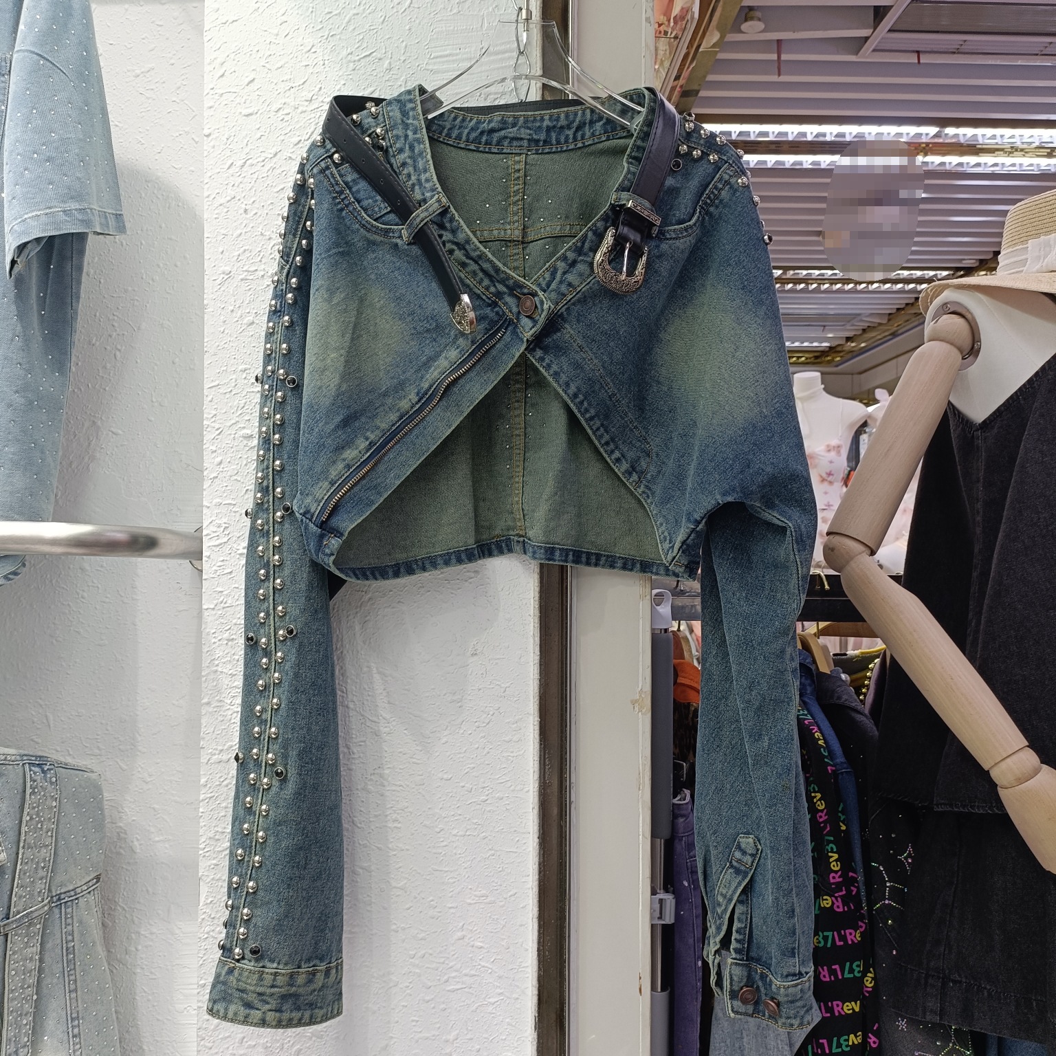 Rivet Denim Jacket Women's Ultra Short 2025 Summer New Style Small Slim Slim European Jacket Top