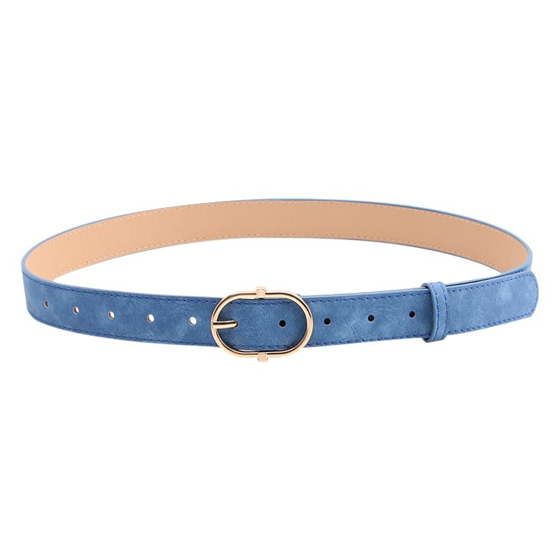 Cross-border new ladies belt alloy buckle soft and comfortable with jeans girls clothing belt spot wholesale