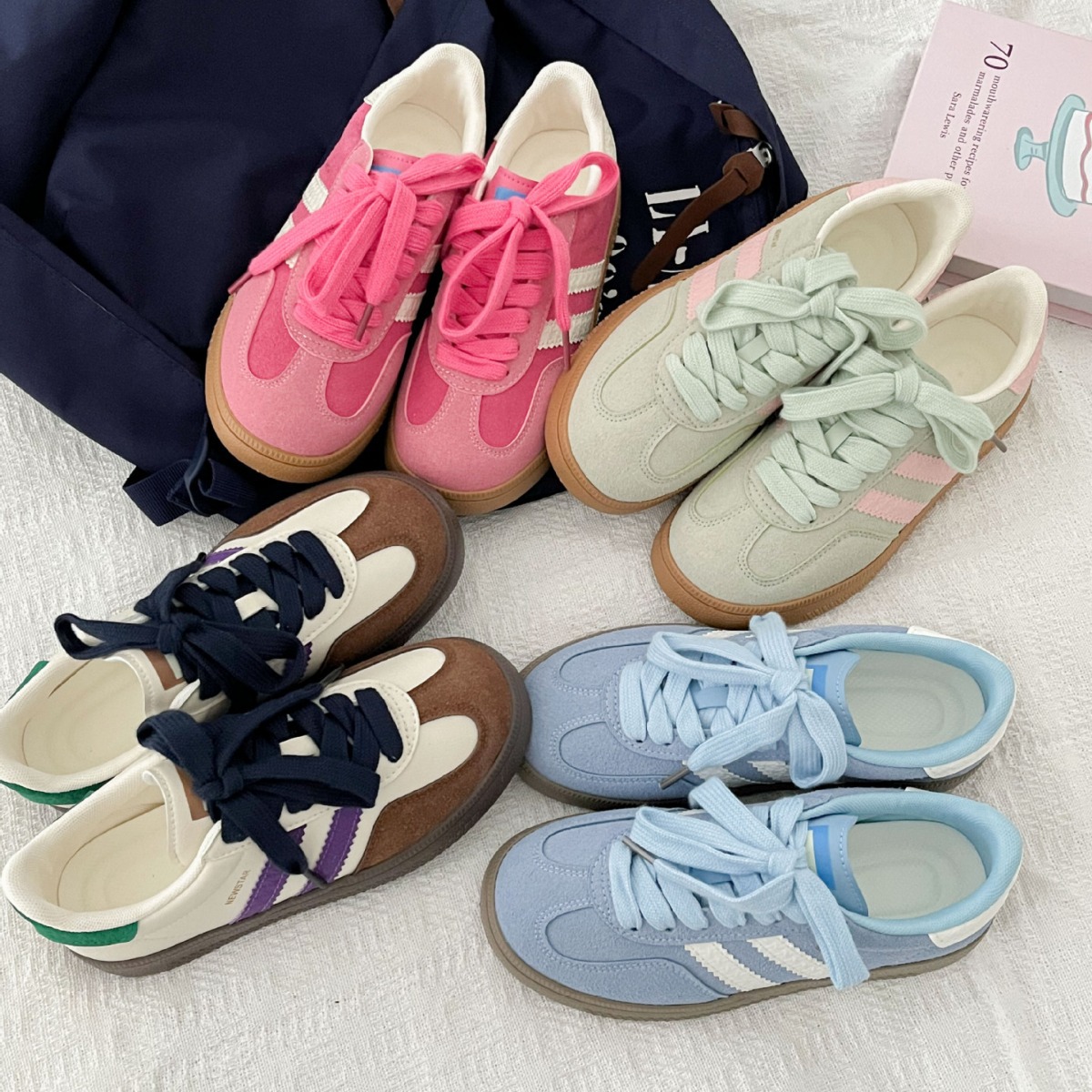 Hong Kong Style Retro Moral Training Shoes for Women 2025 Summer New White Shoes Ins Trendy Female Students Sports and Leisure Sneakers