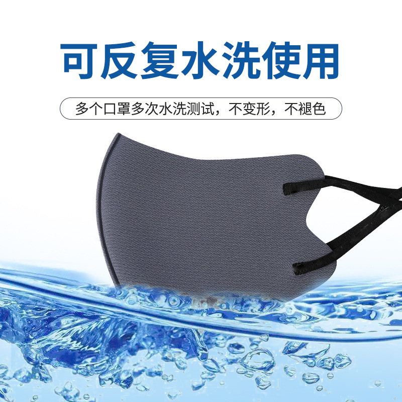 Picture of Dust-Proof Ice Silk Cotton Knitted Mask Wholesale Women's Summer Warm Anti-Smog Breathable Washable Adjustable 3D Black Mask