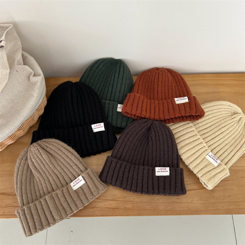New children's knitted hat South Korea fashion boys and girls simple fashion landlord hat wool hat melon skin hat cold hat