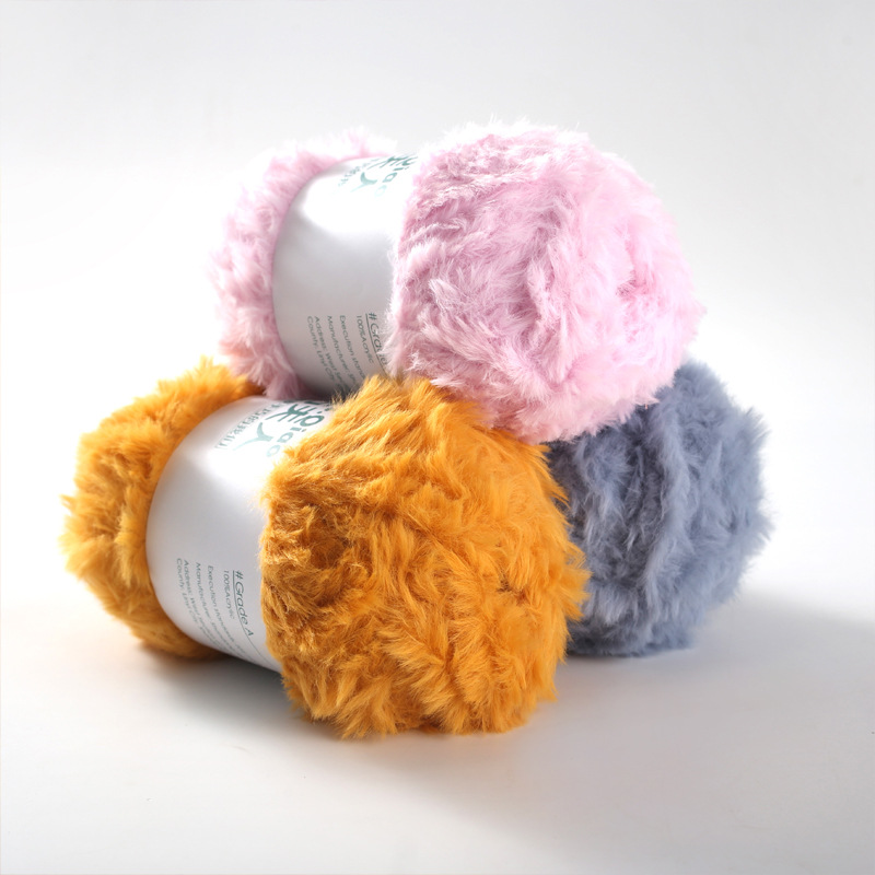 Mrs. Qiao Colorfulful Fur Thread Fur Yarn Knitting Thick Wool Sweater Scarf Knitting Extra Thick Wool Manufacturer Wholesale