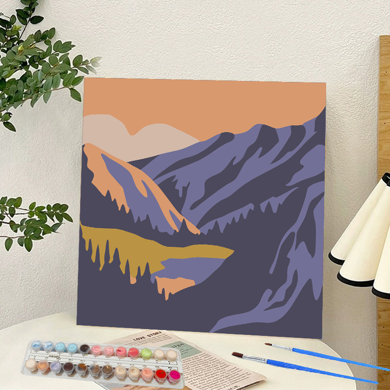 Picture of Digital oil painting landscape Dafen village hand-painted mathematical oil painting coloring painting oil painting flowers flower oil painting wholesale
