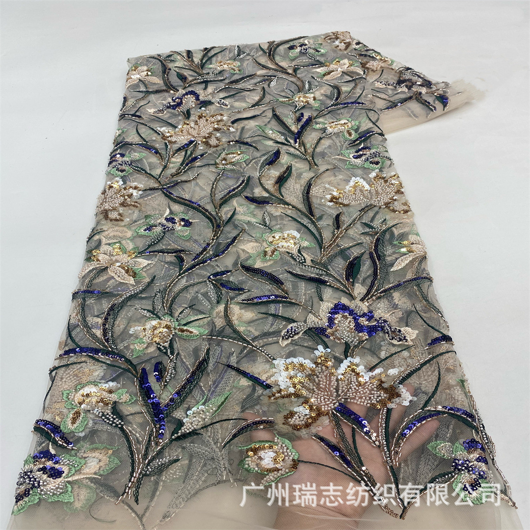 Picture of Fashion Dress Export European and American Lace Sequin Embroider Lace Fabric Embroider Lace Fabrics