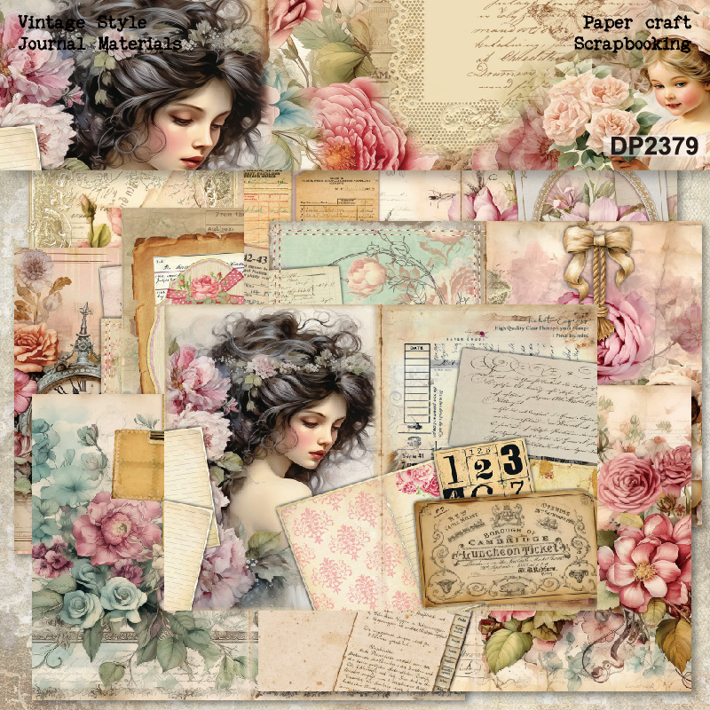 A5 single-sided pattern paper DIY album scrapbook Journal material paper card making background paper DP2379