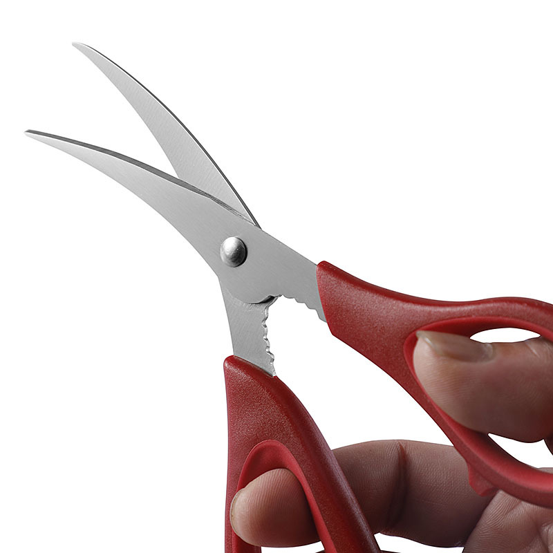 Picture of Elbow Shrimp Line Cutters Stainless Steel Shrimp Skin Cutters Kitchen Multi-purpose Shrimp Cutters Seafood Cutters Shrimp Maw Cutters
