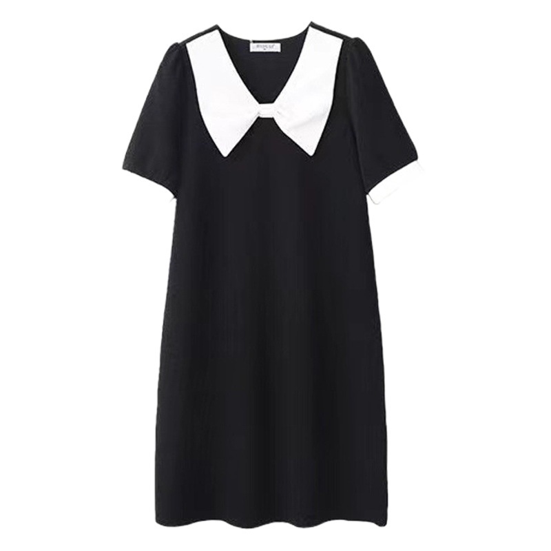 Pure Cotton Pregnant Women dress Spring and Summer Fashion Square Collar Slim Medium Length Skirt Design Sense Loose Going Out A- line Skirt