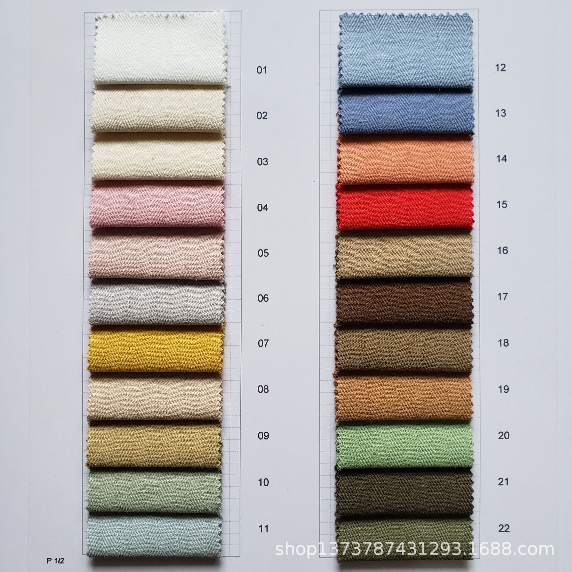 Spot supply herringbone oblique wash cotton autumn and winter casual pants fabric tooling shoes and hats fabric wholesale