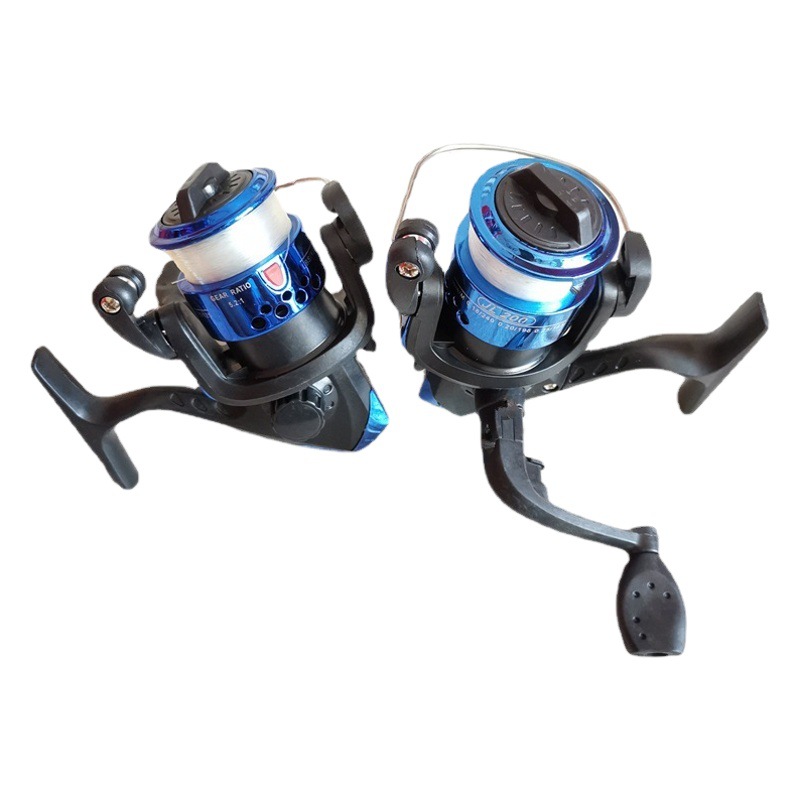 Fishing Reel Type 200 with Line Mini Small Fishing Reel Electroplated Plastic Fishing Reel Sea Rod Fishing Reel Lure Spinning Wheel