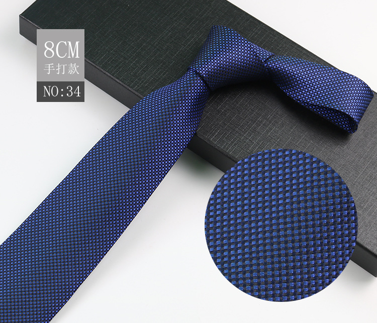 Picture of Men's Tie Business Shirt Stripesd Security Professional Formal Wear Wholesale Plus Logo Manufacturer 8cm Hand-Made
