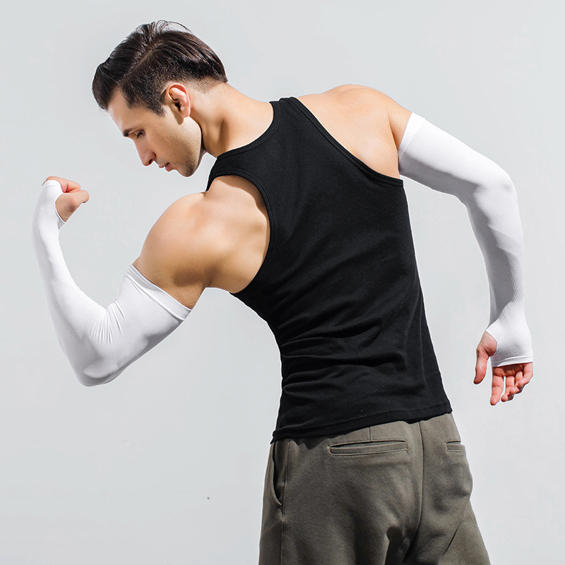 Picture of Sun Protection Sleeves for Men Plus Size Loose Arm Guards Plus Fat and Enlarged Ice Silk Sleeves Sun Protection Uv Protection Arm