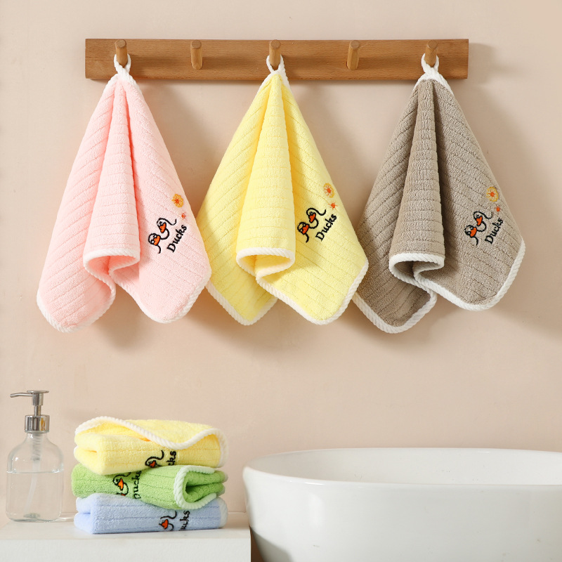 Children's Towel Face Wash Household Kindergarten Boys and Girls Absorbent Baby Soft Rectangular Non-pure Cotton Face Towel for Kids